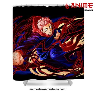 Jujutsu Kaisen - Yuji Itadori Shower Curtain W59 X H71 / Black