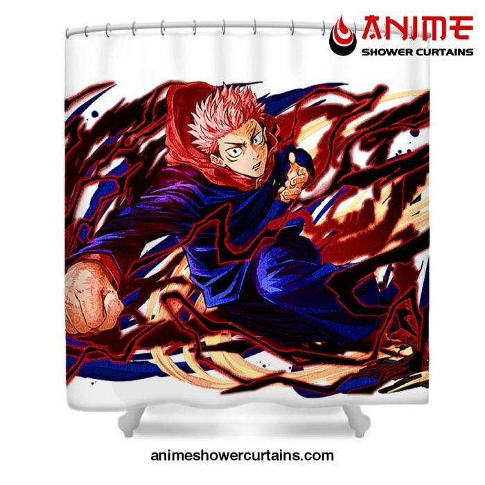 Jujutsu Kaisen - Yuji Itadori Shower Curtain W59 X H71 / White