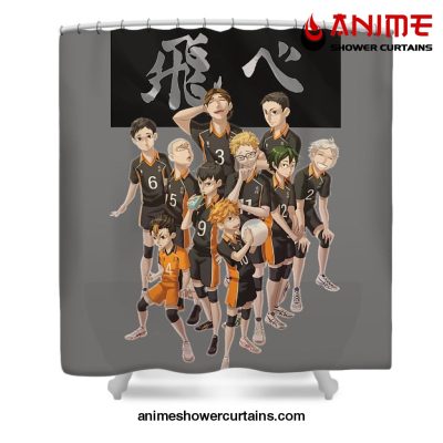 Karasuno Shower Curtain W59 X H71 / Gray