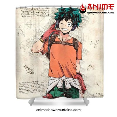 Kawaii Deku Cool Boy Shower Curtain