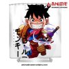 Kawaii Luffy Shower Curtain