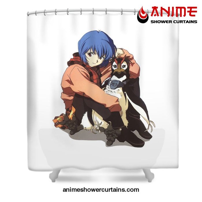 Kawaii Rei Ayanami Shower Curtain W59 X H71 / White