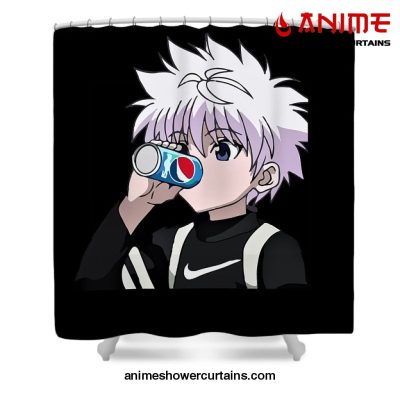 Killua Zoldyck Anime Boy Shower Curtain W59 X H71 / Black