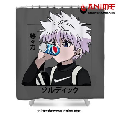 Killua Zoldyck Anime Boy Shower Curtain W59 X H71 / Gray