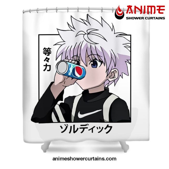 Killua Zoldyck Anime Boy Shower Curtain W59 X H71 / White