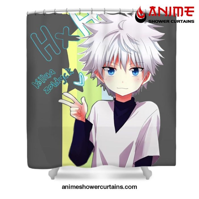 Killua Zoldyck Cute Shower Curtain W59 X H71 / Gray