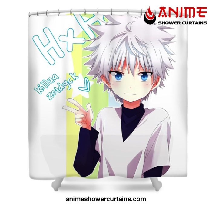 Killua Zoldyck Cute Shower Curtain W59 X H71 / White