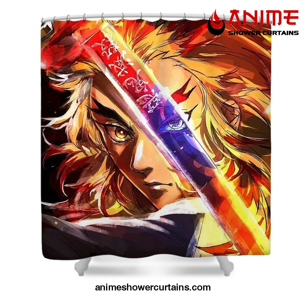 Kyōjurō Rengoku Anime Shower Curtain - Anime Shower Curtains