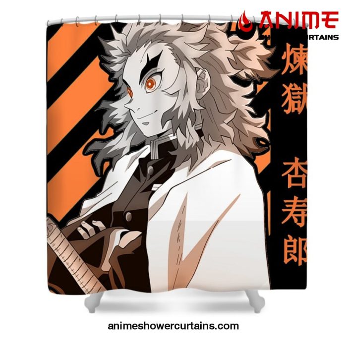 Kyojuro Rengoku Kimetsu No Yaiba Shower Curtain W59 X H71 / Black