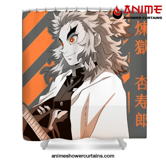 Kyojuro Rengoku Kimetsu No Yaiba Shower Curtain W59 X H71 / Gray