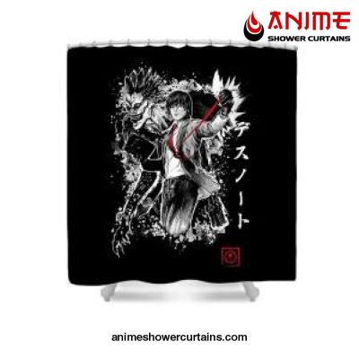 Light Yagami Ryuk Shower Curtain W59 X H71 / Black