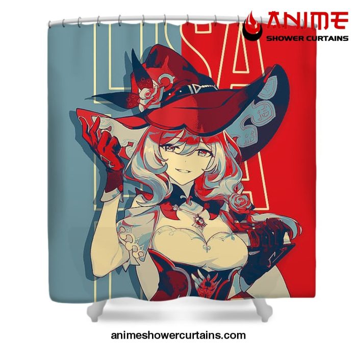 Lisa Genshin Impact Shower Curtain