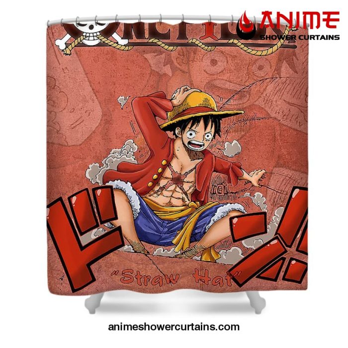 Luffy Straw Hat Shower Curtain