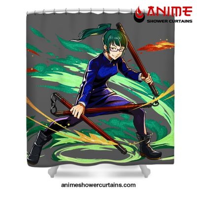 Maki Zenin - Jujutsu Kaisen Shower Curtain W59 X H71 / Gray