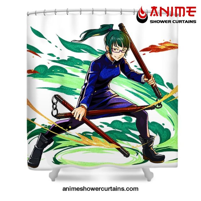 Maki Zenin - Jujutsu Kaisen Shower Curtain W59 X H71 / White