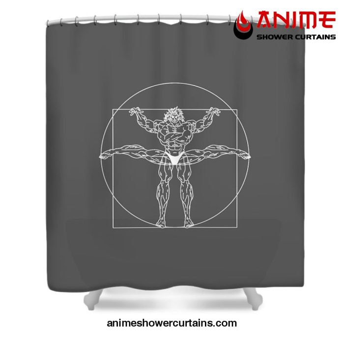 Manga Baki Shower Curtain W59 X H71 / Gray