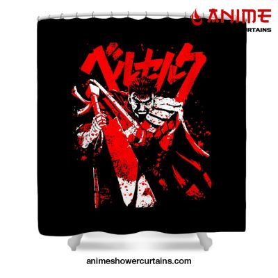 Manga Berserk Guts Shower Curtain W59 X H71 / Black