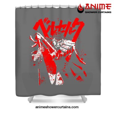 Manga Berserk Guts Shower Curtain W59 X H71 / Gray