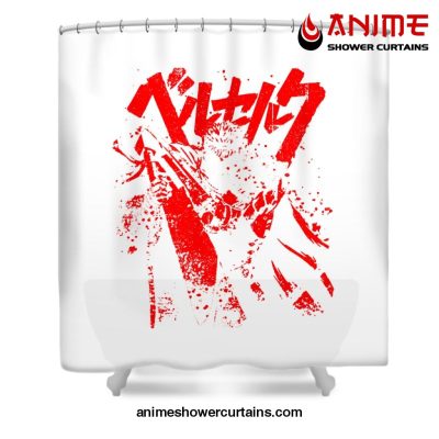 Manga Berserk Guts Shower Curtain W59 X H71 / White