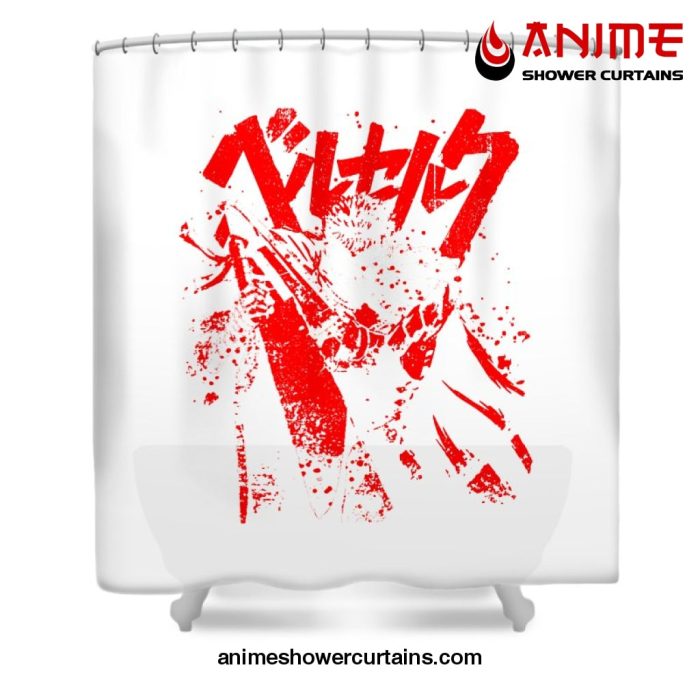 Manga Berserk Guts Shower Curtain W59 X H71 / White