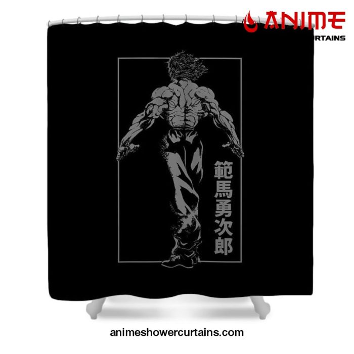 Manga Yujiro Shower Curtain W59 X H71 / Black