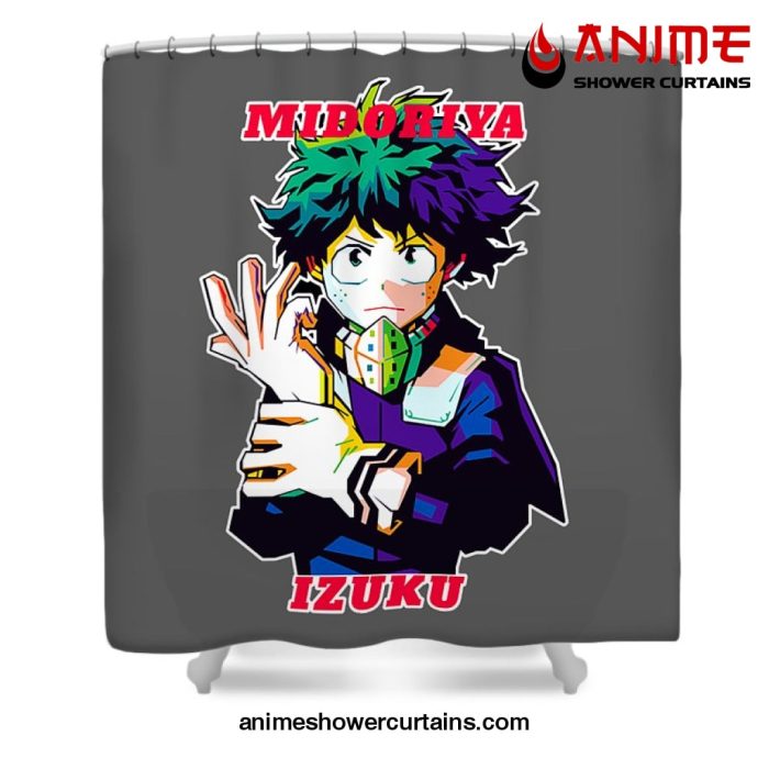 Midoriya Izuku Shower Curtain W59 X H71 / Gray