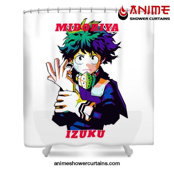 Midoriya Izuku Shower Curtain W59 X H71 / White