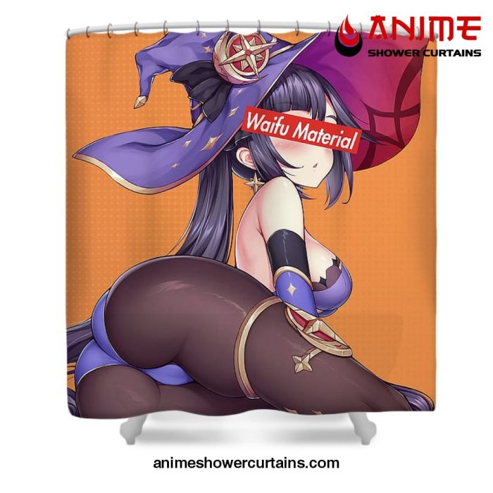 Mona Waifu Genshin Impact Shower Curtain