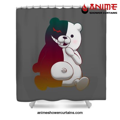 Monokuma Bear Shower Curtain W59 X H71 / Gray