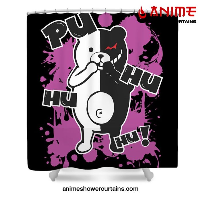 Monokuma Pu Hu Shower Curtain W59 X H71 / Black