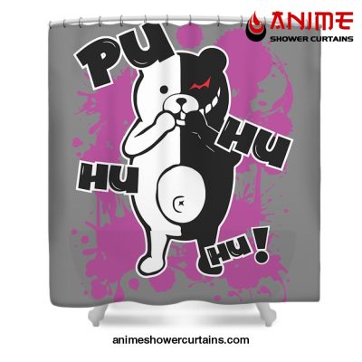 Monokuma Pu Hu Shower Curtain W59 X H71 / Gray