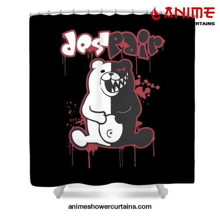 Monokuma Shower Curtain W59 X H71 / Black