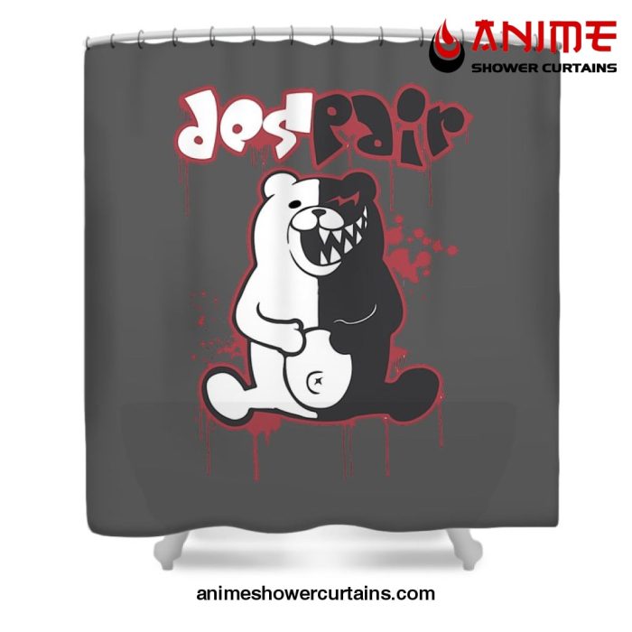 Monokuma Shower Curtain W59 X H71 / Gray