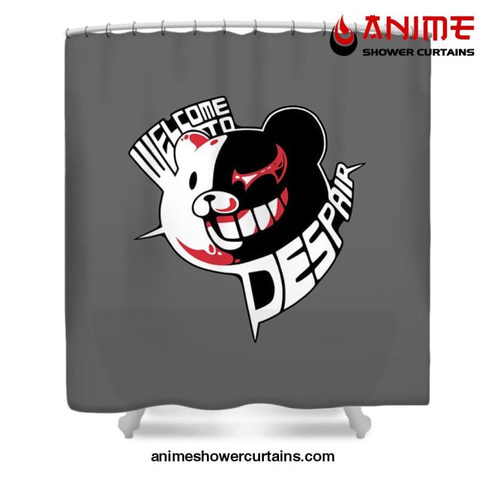 Monokuma Welcome To Despair Shower Curtain W59 X H71 / Gray