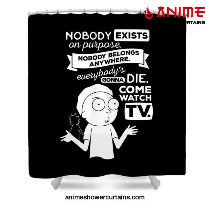 Morty Smith Quote Shower Curtain W59 X H71 / Black