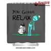 Mr Meeseeks Quote Shower Curtain W59 X H71 / Gray