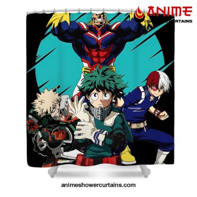 My Hero Academia Anime Shower Curtain W59 X H71 / Black