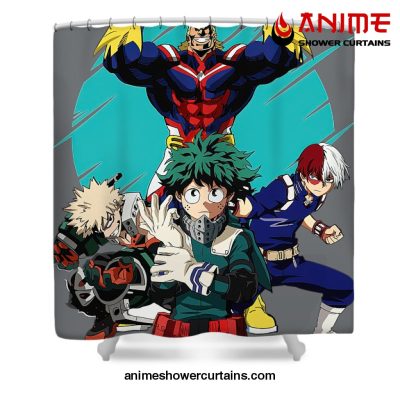 My Hero Academia Anime Shower Curtain W59 X H71 / Gray