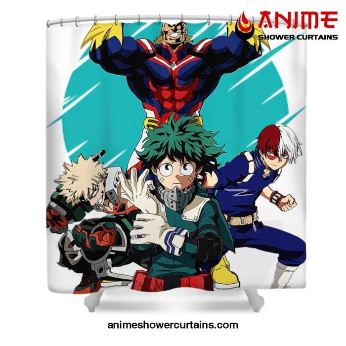 My Hero Academia Anime Shower Curtain W59 X H71 / White