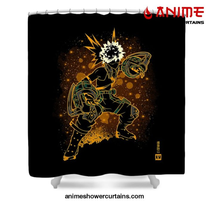 My Hero Academia Art Shower Curtain W59 X H71 / Black