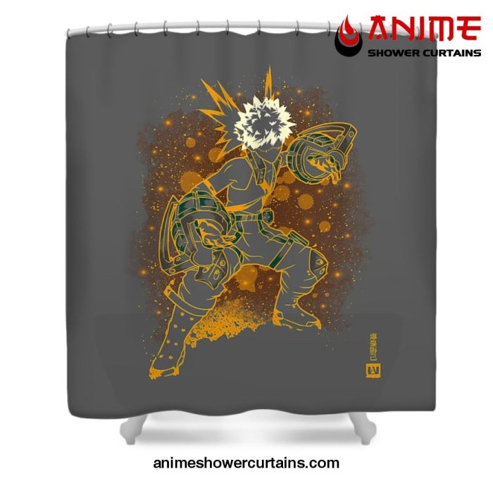 My Hero Academia Art Shower Curtain W59 X H71 / Gray