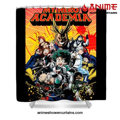 My Hero Academia Characters Shower Curtain W59 X H71 / Black