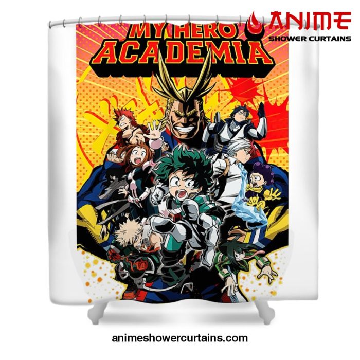 My Hero Academia Characters Shower Curtain W59 X H71 / White