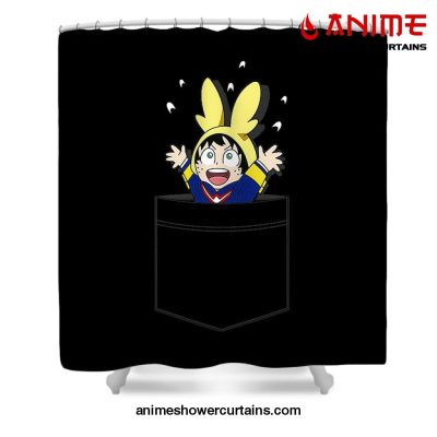 My Hero Academia Izuku In Pocket Shower Curtain W59 X H71 / Black