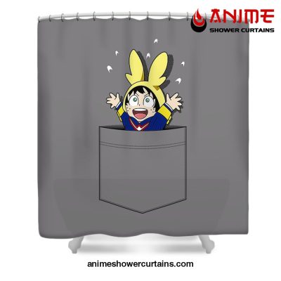 My Hero Academia Izuku In Pocket Shower Curtain W59 X H71 / Gray