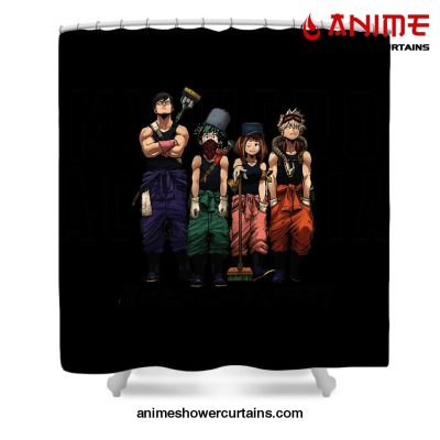 My Hero Academia Main Cast Shower Curtain W59 X H71 / Black