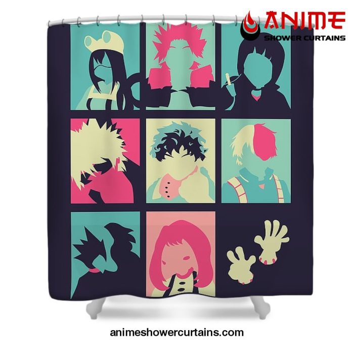 My Hero Academia Pop Art Faces Ver Shower Curtain