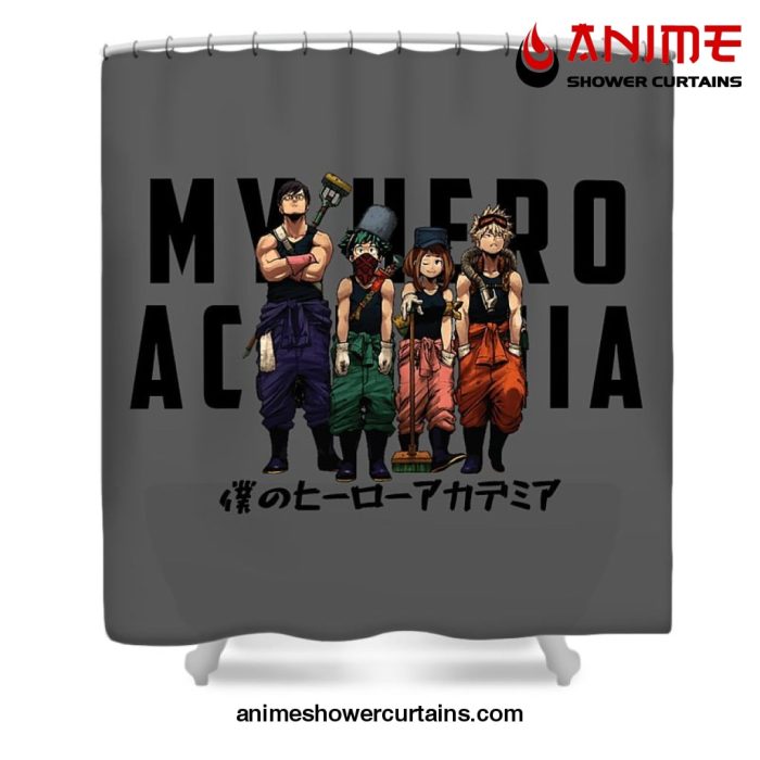 My Hero Academia Shower Curtain W59 X H71 / Gray