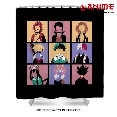 My Hero Academia Tumblr Shower Curtain W59 X H71 / Black