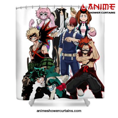 My Hero Academia Zipped Shower Curtain W59 X H71 / White